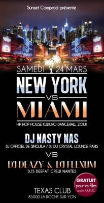 NEW YORK CONTRE MIAMI [ HIP HOP HOUSE DANCEFLOOR KUDURO ]