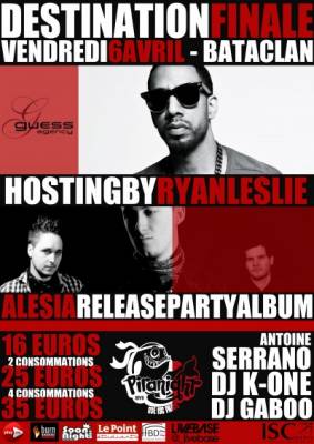 Destination Finale hosting by Ryan Leslie Vendredi 06 Avril : Photocall