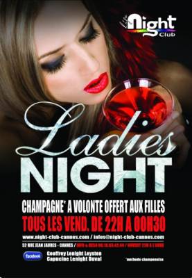 Open champagne offert aux filles 22h-00h30 tous les vendredis @ le Night