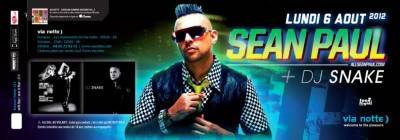 SEAN PAUL + DJ SNAKE EN LIVE @ VIA NOTTE