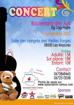 CONCERT CARITATIF AVEC BOULEVARD DES AIRS…