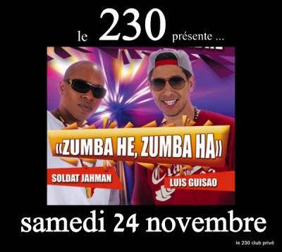 ZUMBA HE  en LIVE au 230 à ANGOULEME