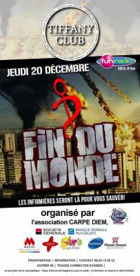 FIN DU MONDE ( CARPE DIEM / SOIRÉE INFIRMIÈRE) @ TIFFANY CLUB