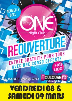 REOUVERTURE DU STUDIO ONE
