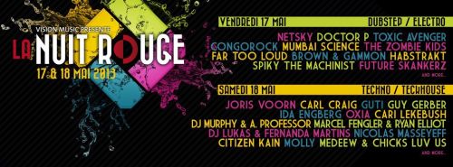 LA NUIT ROUGE – w/ JORIS VOORN, CARL CRAIG, NETSKY LIVE, DOCTOR P, GUTI LIVE, IDA ENGBERG, TOXIC AVE