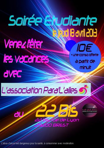 Soirée étudiante: After Pétarades et début des vacances
