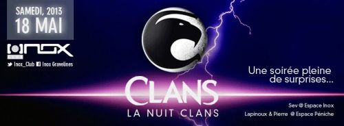 L’INOX CLUB présente ‘ LA NUIT CLANS ‘