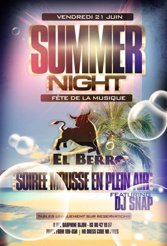 Soirée mousse en plein air ! 21 Juin : Fête de la musique !