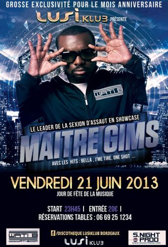 En Showcase :  MAITRE GIMS au LUSI KLUB