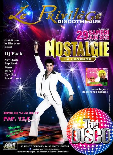 NOSTALGIE / SOIRÉE DISCO ANNÉE ‘ 70 ‘ 80 DISCO-FUNK-DANCE 100% DISCO HITS, 100% FUNK AU GROOVE IT,