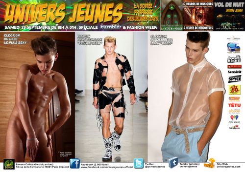 UNIVERS JEUNES (GAYS) : spéciale Fashion Week