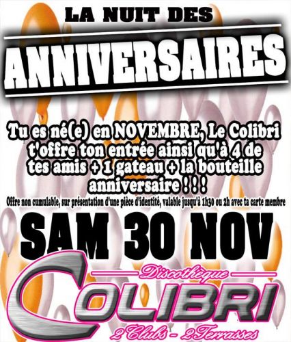 LA NUIT DES ANNIVERSAIRES