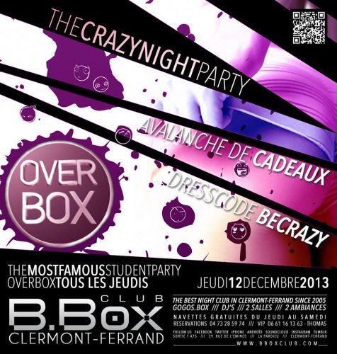 SOIREE ETUDIANTE « OVERBOX » CRAZY NIGHT PARTY