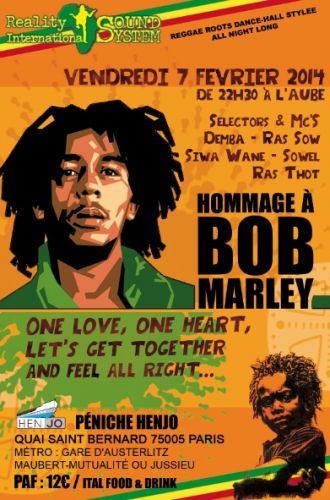 soirée Reggae HOMMAGE à BOB MARLEY – Reality sound system