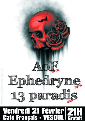 AOF + EPHEDRYNE + 13 PARADIS en live !