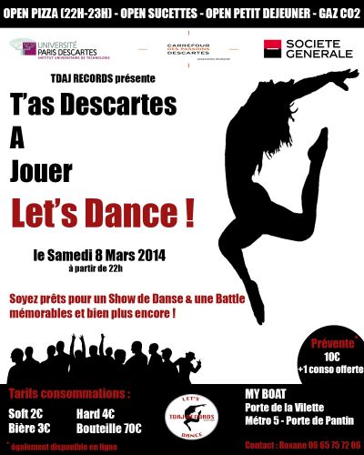 T’AS DESCARTES A JOUER : LET’S DANCE !