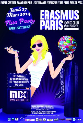 Erasmus Paris : Fluo Party