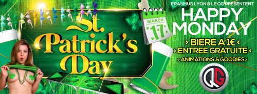 Happy Mondays – St Patrick’s Day – Lundi 17 Mars au QG