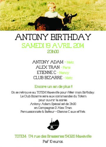 ANTONY BIRTHDAY @ TOTEM MAXEVILLE