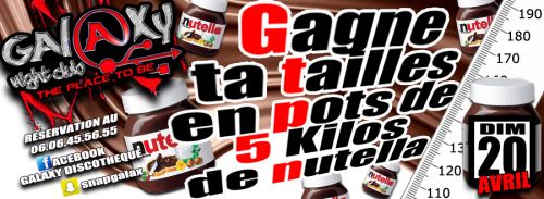 Gagne ta taille en pot de 5kg de nutella