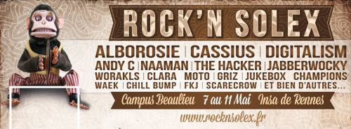 Festival Rock’n Solex: CASSIUS / CLARA MOTO / ANDY C / WAEK …