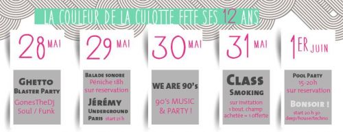 ANNIVERSAIRE 12 ANS COULEUR DE LA CULOTTE