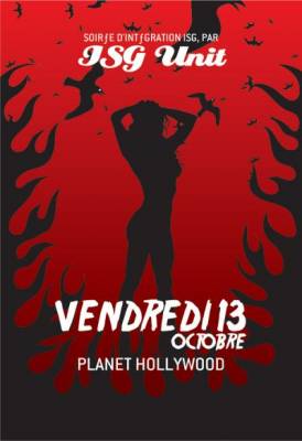 Soirée d’intégration ISG: vendredi 13