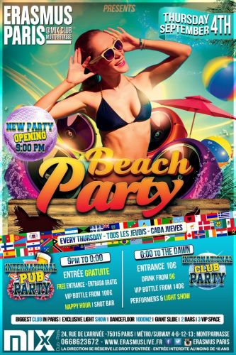 International Pub Party – Beach Party
