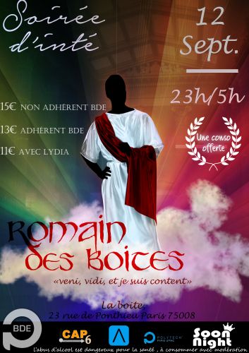 Soirée d’Inté Polytech: Romain des Boites