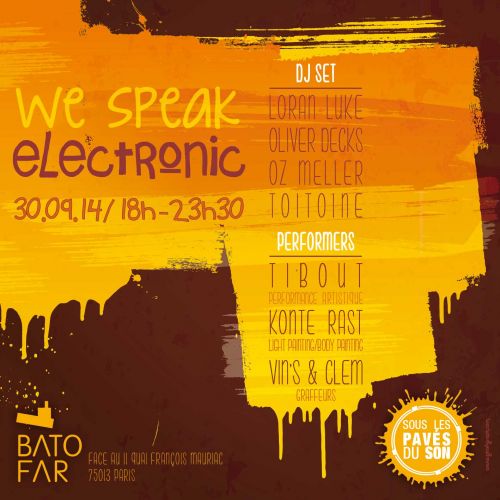WE SPEAK ELECTRONIC @ la terrasse du Batofar