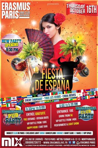 Erasmus Paris : Fiesta de Espana