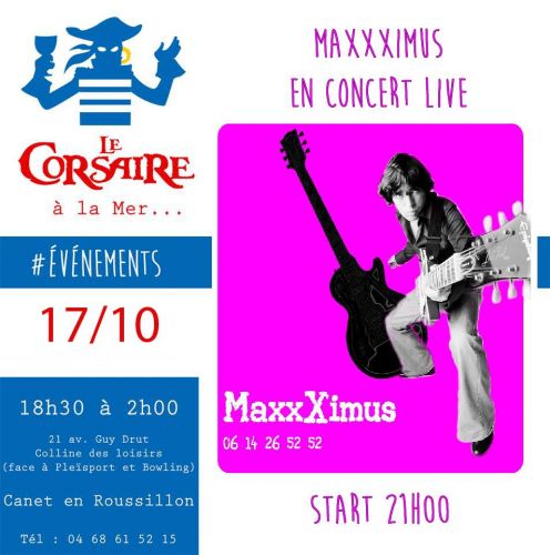 Maxxximus en concert au Corsaire de la mer