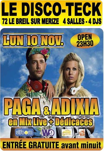 Paga et Adixia en Mix Live au Disco Teck