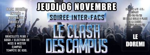 Soirée Inter-facs Le clash des campus