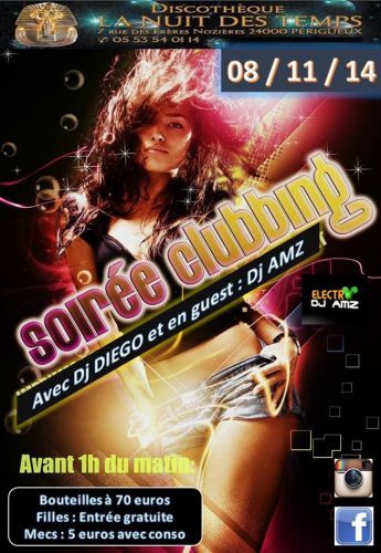 Soirée clubbing avec dj Diego et dj AMZ