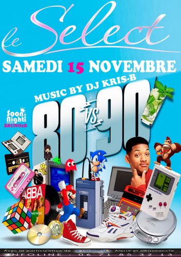 ▀ LA SOIREE ONLY 80’S DU SELECT CLUB ▀ dès 23h c’est Flashback sur la décennie la plus f