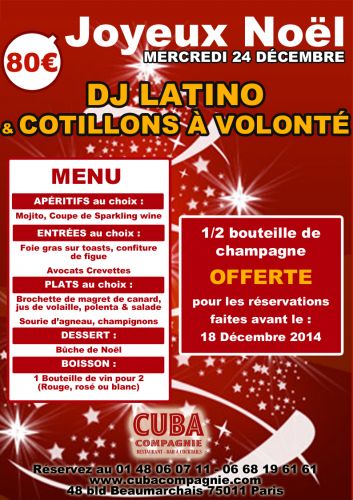 soirée de noël au cuba compagnie