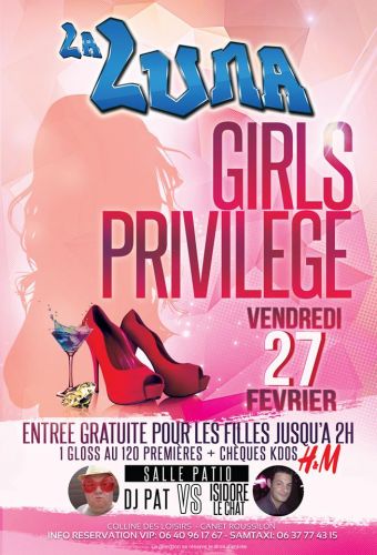 Soirée Girls Privilège @Complexe La Luna
