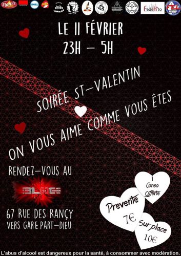 Soirée Saint-Valentin – On vous aime comme vous êtes !