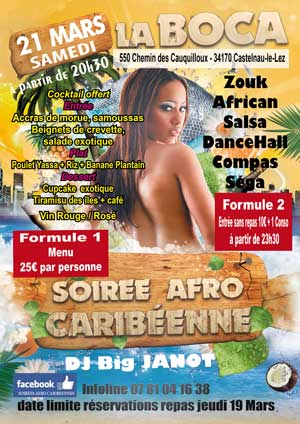 Soirée Afro caribéenne