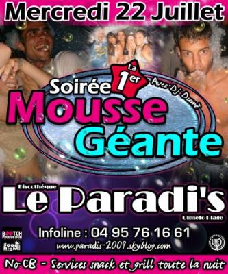 La 1er Soirée mousse géante