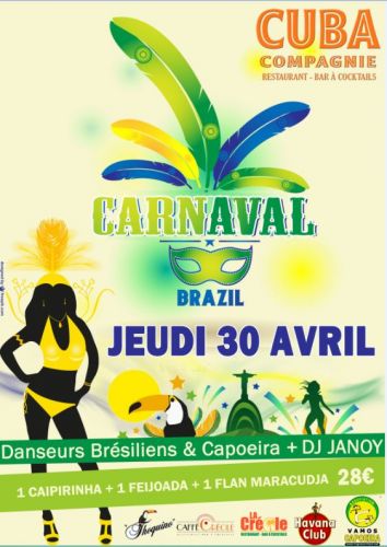 Carnaval Brésilien au Cuba Compagnie Café le 30 avril 2015
