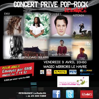 CONCERT PRIVE POP-ROCK avec la radio Resonance