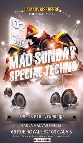 MAD SUNDAY — Special Techno — Bar La Mauvaise Herbe / Calais