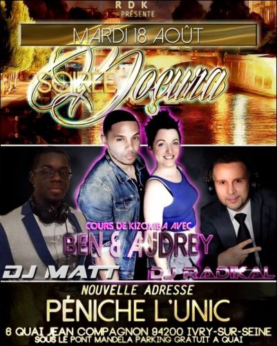 Soirée Kizomba Doçura tous les Mardis – Péniche Unic