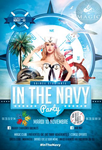 IN THE NAVY • 10 NOV. • SOIRÉE ÉTUDIANTE • MAGIC CLUB