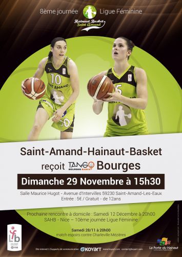 Saint Amand-Hainaut Basket reçoit Bourges