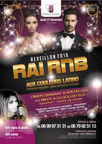 REVEILLON 2016 ORIENTAL LATINO ESPACE VIVIANI LYON