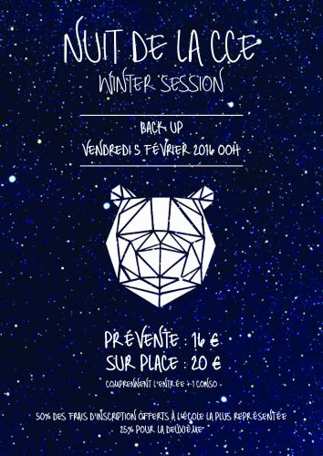 Nuit de la CCE – WINTER SESSION 2016