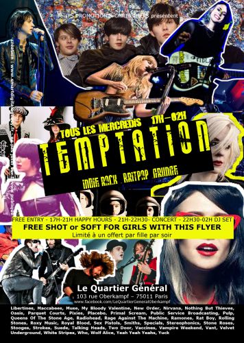 TEMPTATION – Indie Rock, Britpop, Grunge